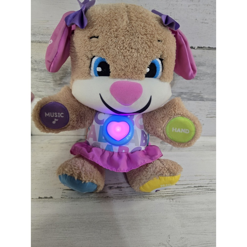 Fisher-Price Laugh & Learn Smart Stages Sis Pink Puppy Musical Plush Toy FPP54
